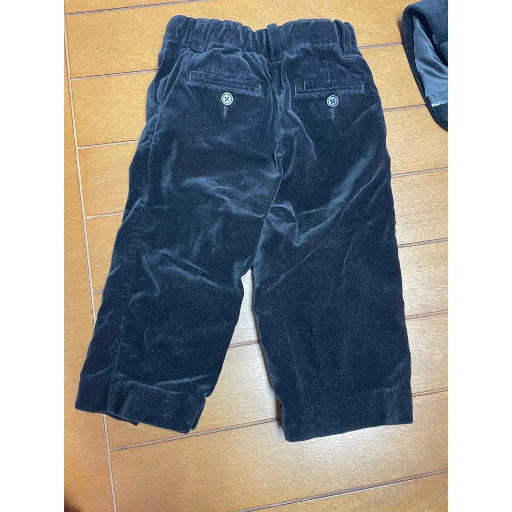 The Childrens Place Kids Black Velvet Suit Set Blazer Pants 24 Months Holiday